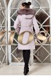 Модная парка- пальто из кашемира и шерсти с отделкой из меха чернобурки